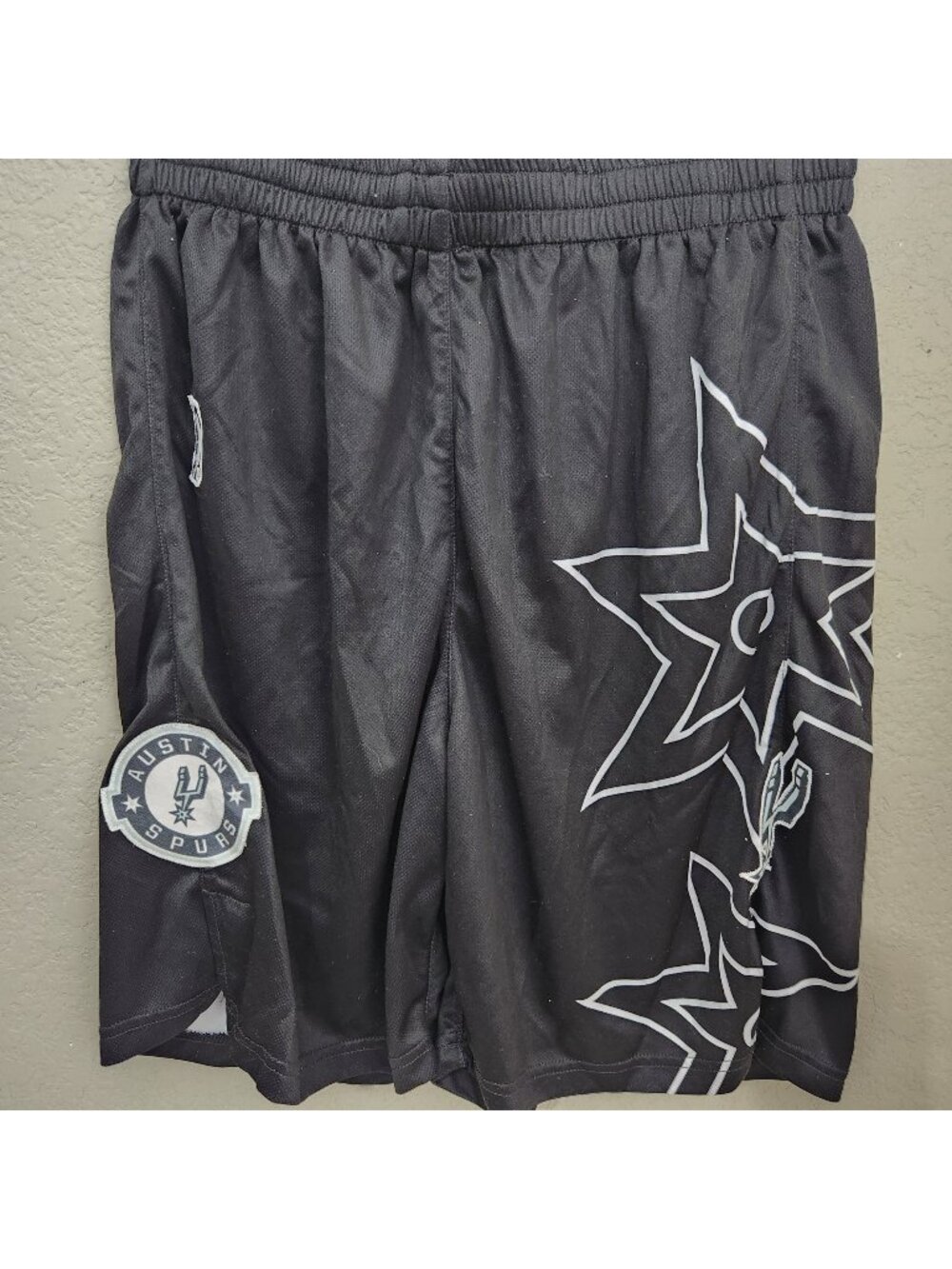 Austin Spurs Mens Basketball Shorts Black